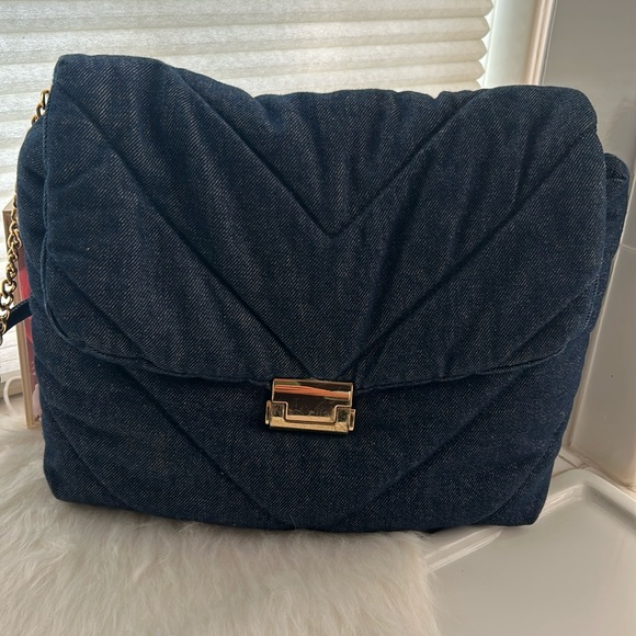 Zara Bags Zara Quilted Denim Maxi Crossbody Bag Poshmark